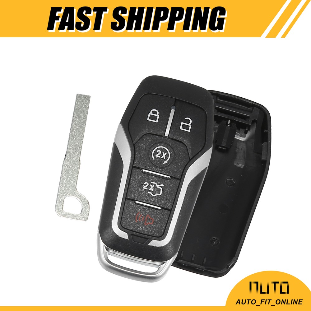5 Button Smart Key Fob Keyless Entry Remote Key Shell Single Custom for Ford