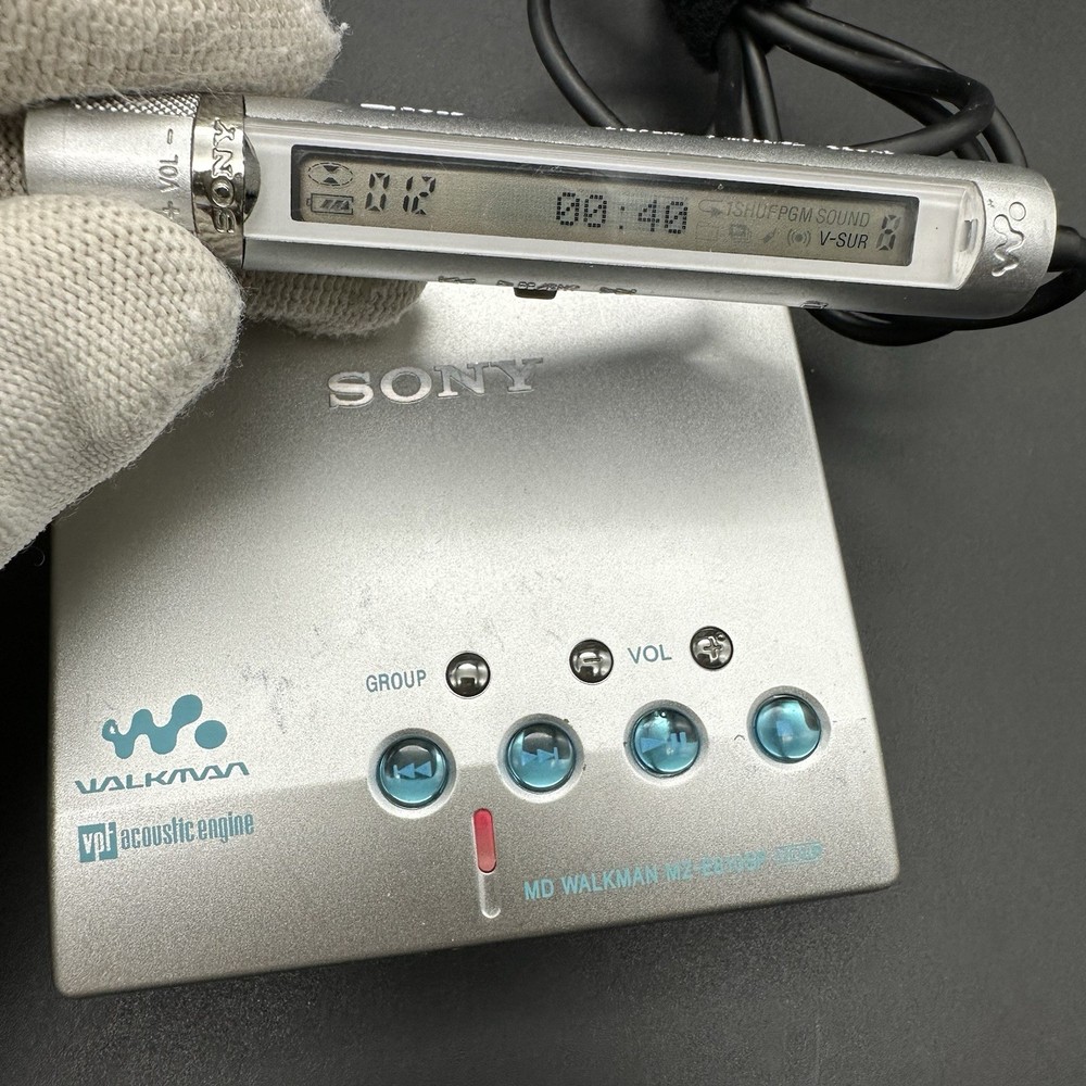SONY MZ-E810SP Portable Minidisc Player with speaker Tested Working