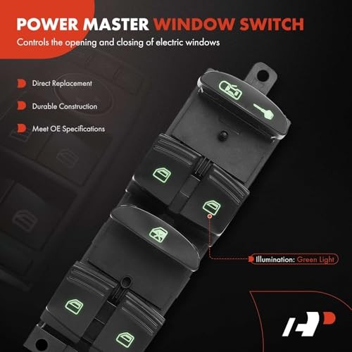 Master Power Window Switch Compatible with Porsche Cayenne 2003-2010 Front