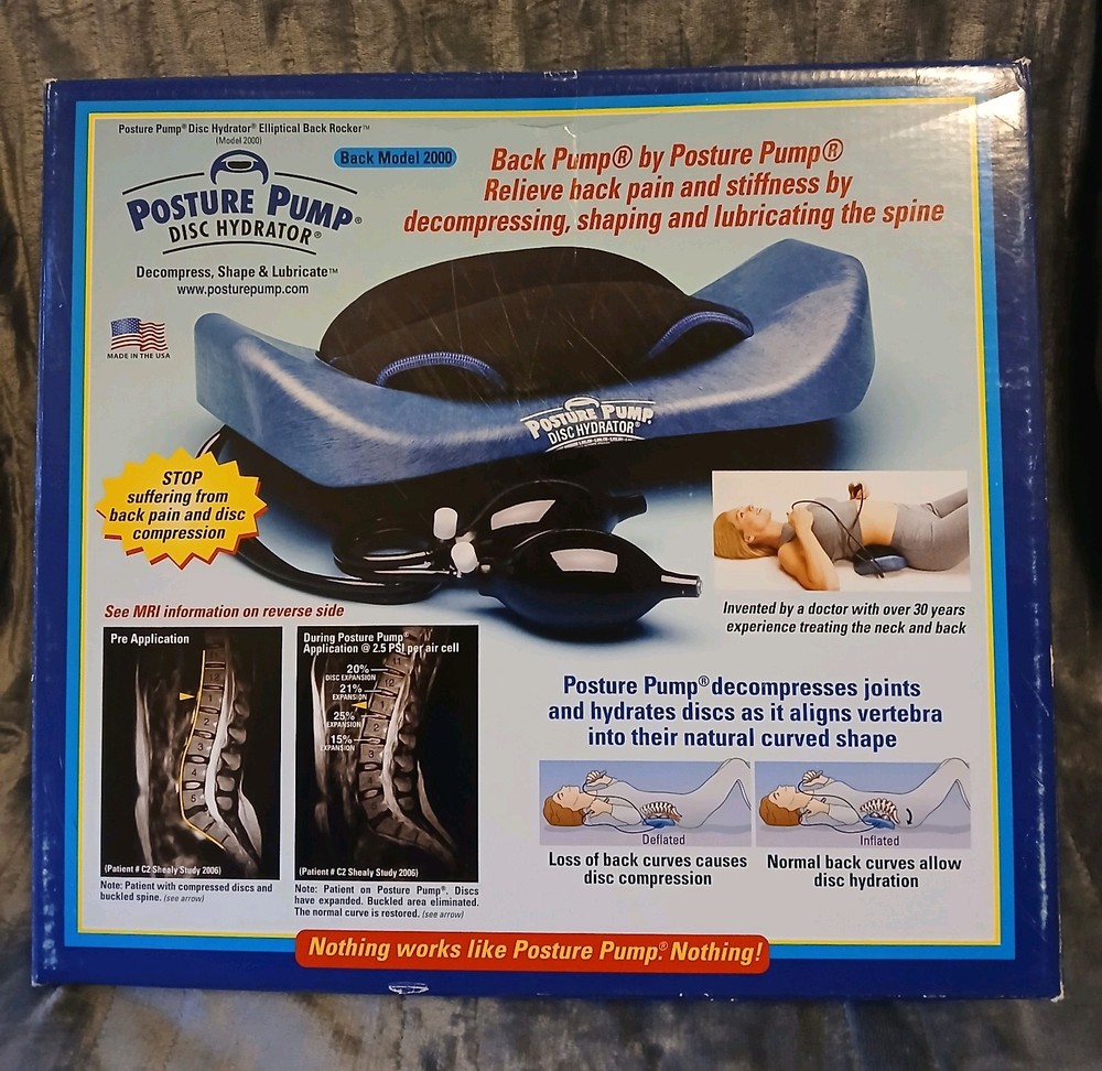 Posture Pump Disc Hydrator Elliptical Back Rocker Back Model 2000 with Box