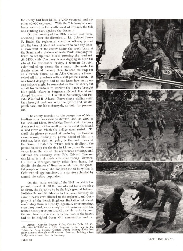 File 314th Infantry Regiment - Through Combat Roster