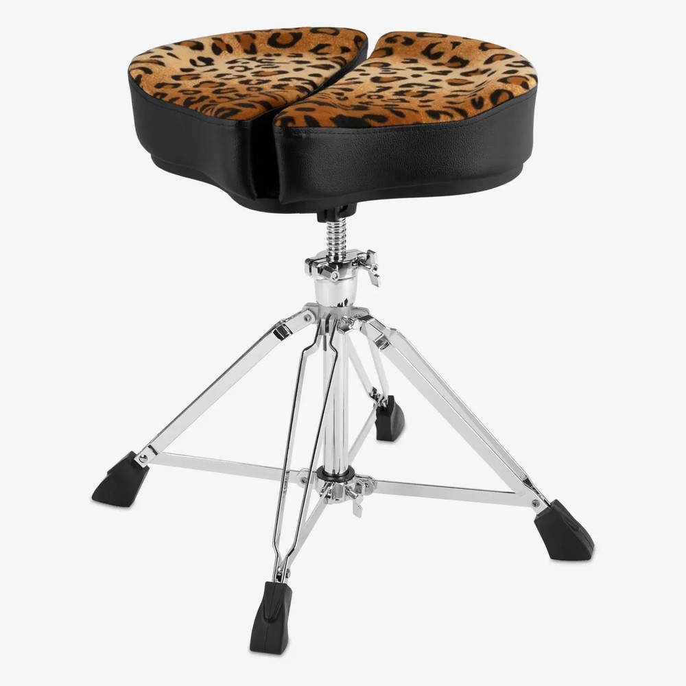AHEAD Spinal-G Drum Throne, 4 Leg Base, Leopard Saddle