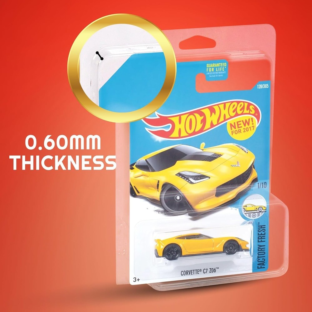 4-Pack Clear Protector Case Plastic Display Hot Wheels & Matchbox Basic Cars