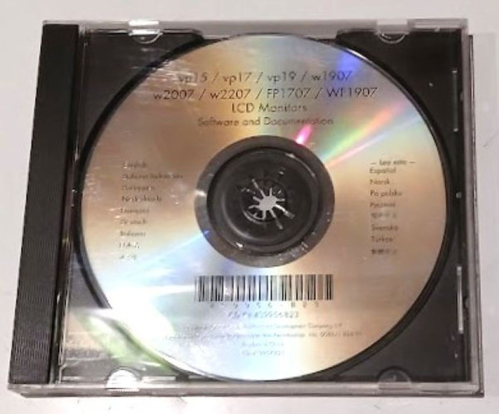 Used HP Software and Documentation for LCD Monitors (2006)
