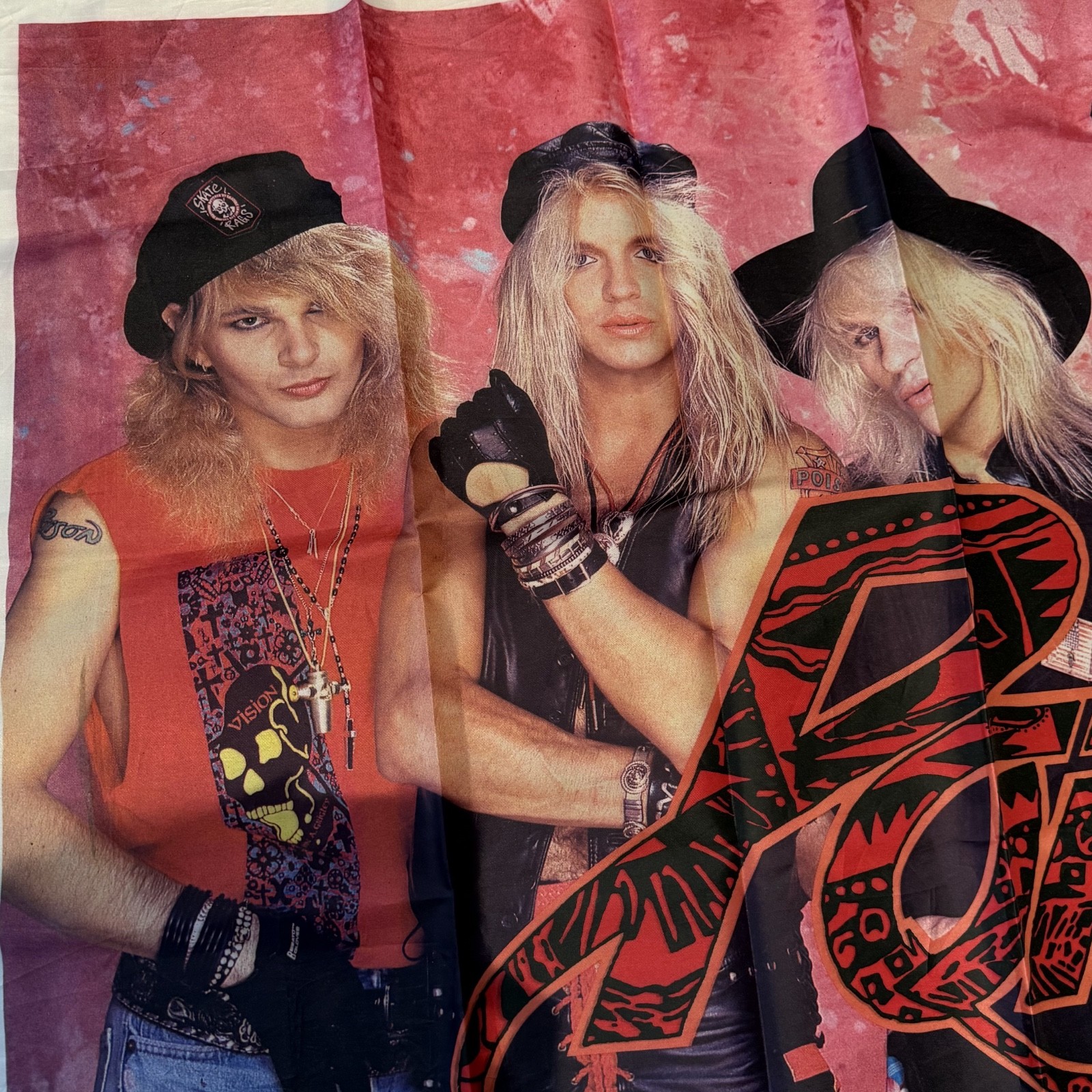 Posion Band 1988 Fabric Poster Banner Flag Rare Vintage 43"x29" Bret Michaels