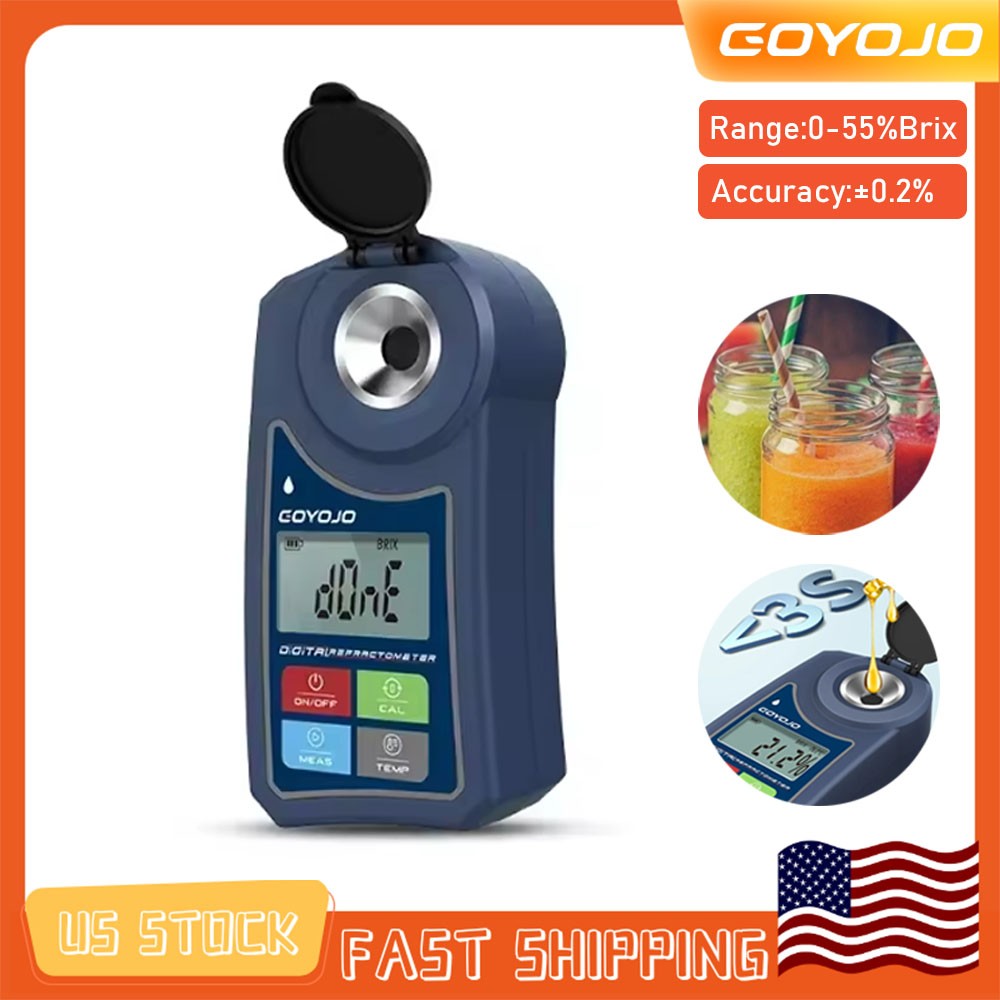 Digital Refractometer Brix Meter For Fruit Juice Sprite Sugar Tester Meter 0‑55%