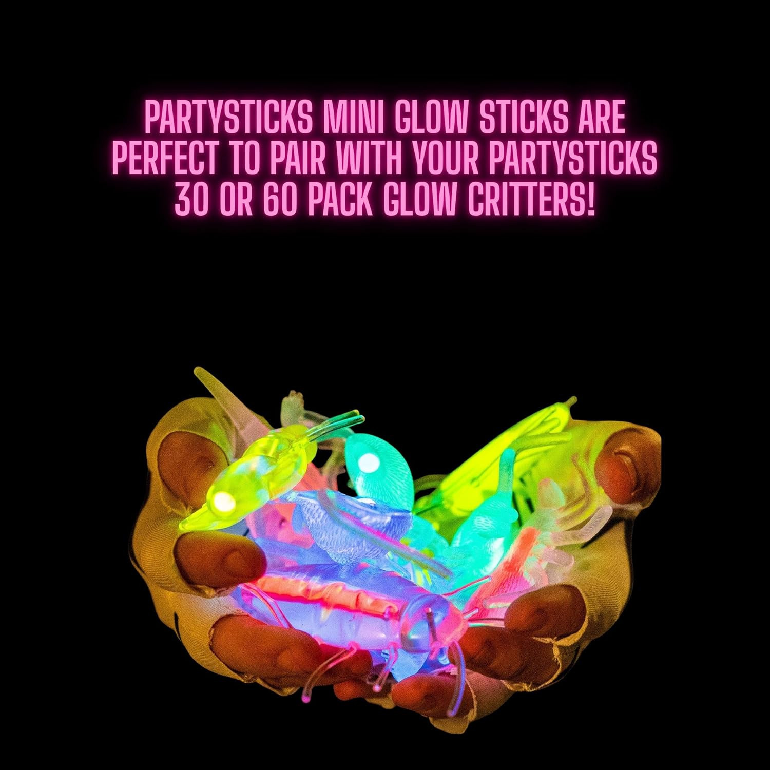 Mini Glow Sticks 200 Pack Glow-In-The-Dark Small, for Easter Eggs, 5 Colors, Neo