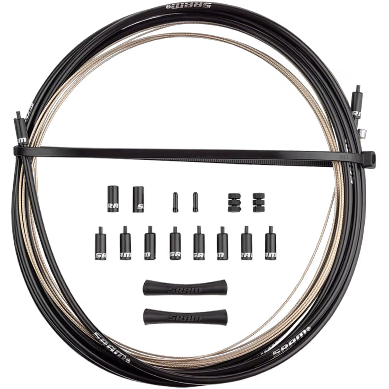 SRAM SlickWire Shift Cable and Housing Kit - Road/MTB, 4mm, Nylon Braided, Black