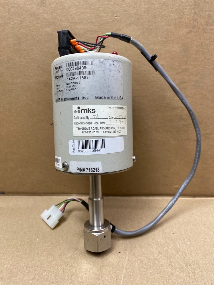MKS VACUUM SWITCH TYPE 142 142A-11597