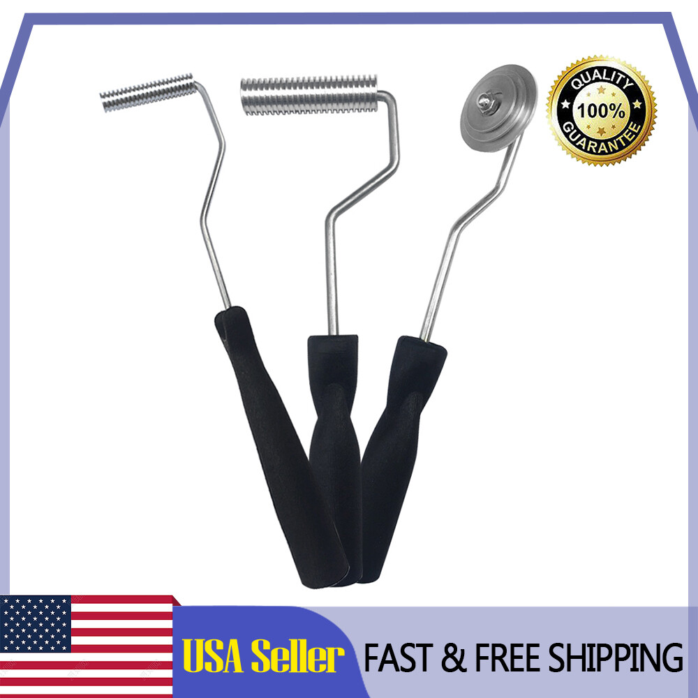Fiberglass Roller Tools Kit, Fiberglass Resin Laminating Bubble Roller Set 3Pcs