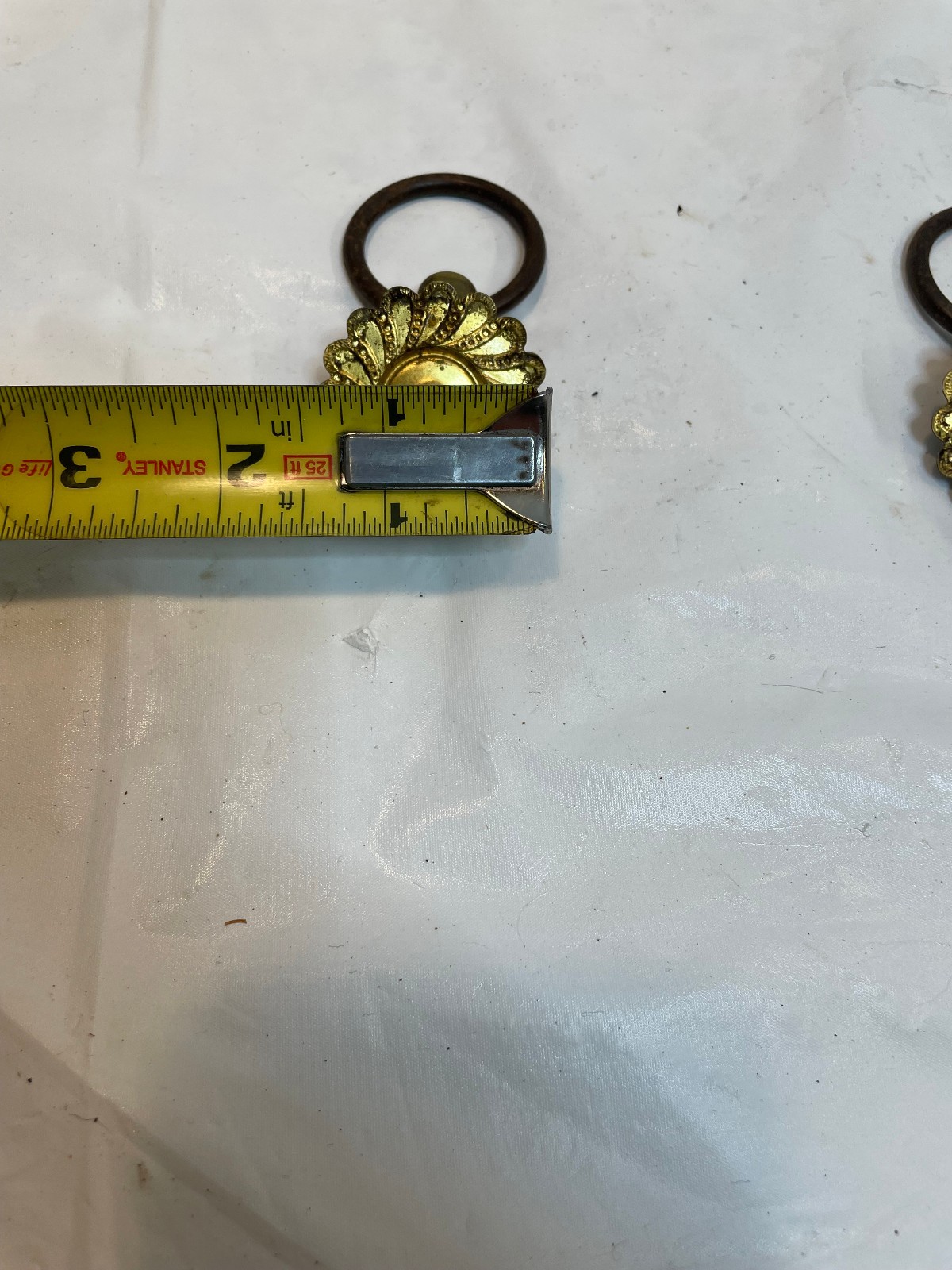 Antique Ornate Brass Victorian Antique Drawer Pulls Cabinet Handles - Lot of 2