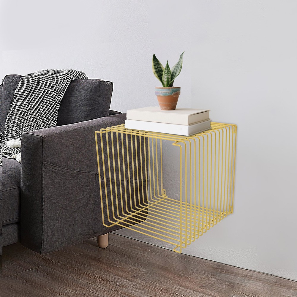 Iron Multi-Purpose Square Side Table Side Table Square Cage End Table