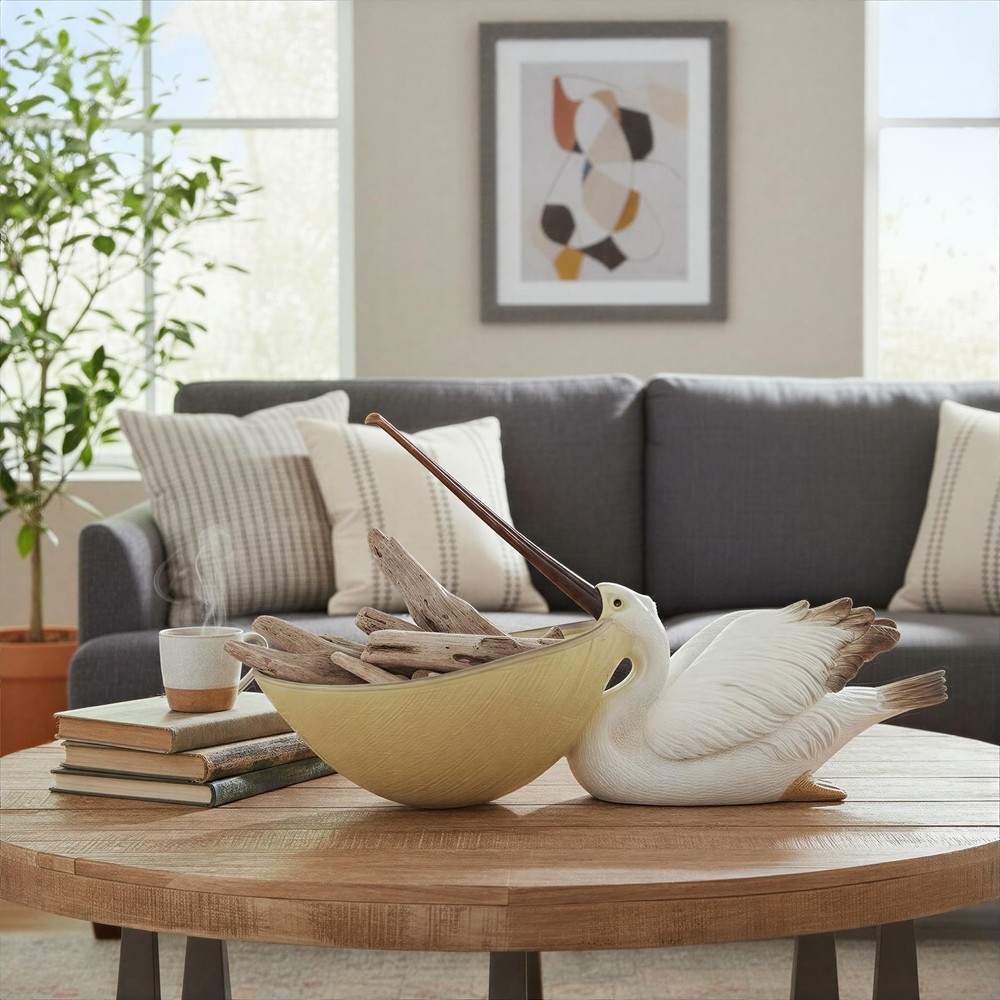 Creative CoOp Decorative Resin Pelican Container