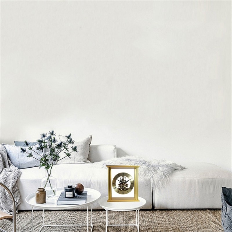 Round Decorative Clock Metal Perspective Movement Wall Clock Accessory Clocks