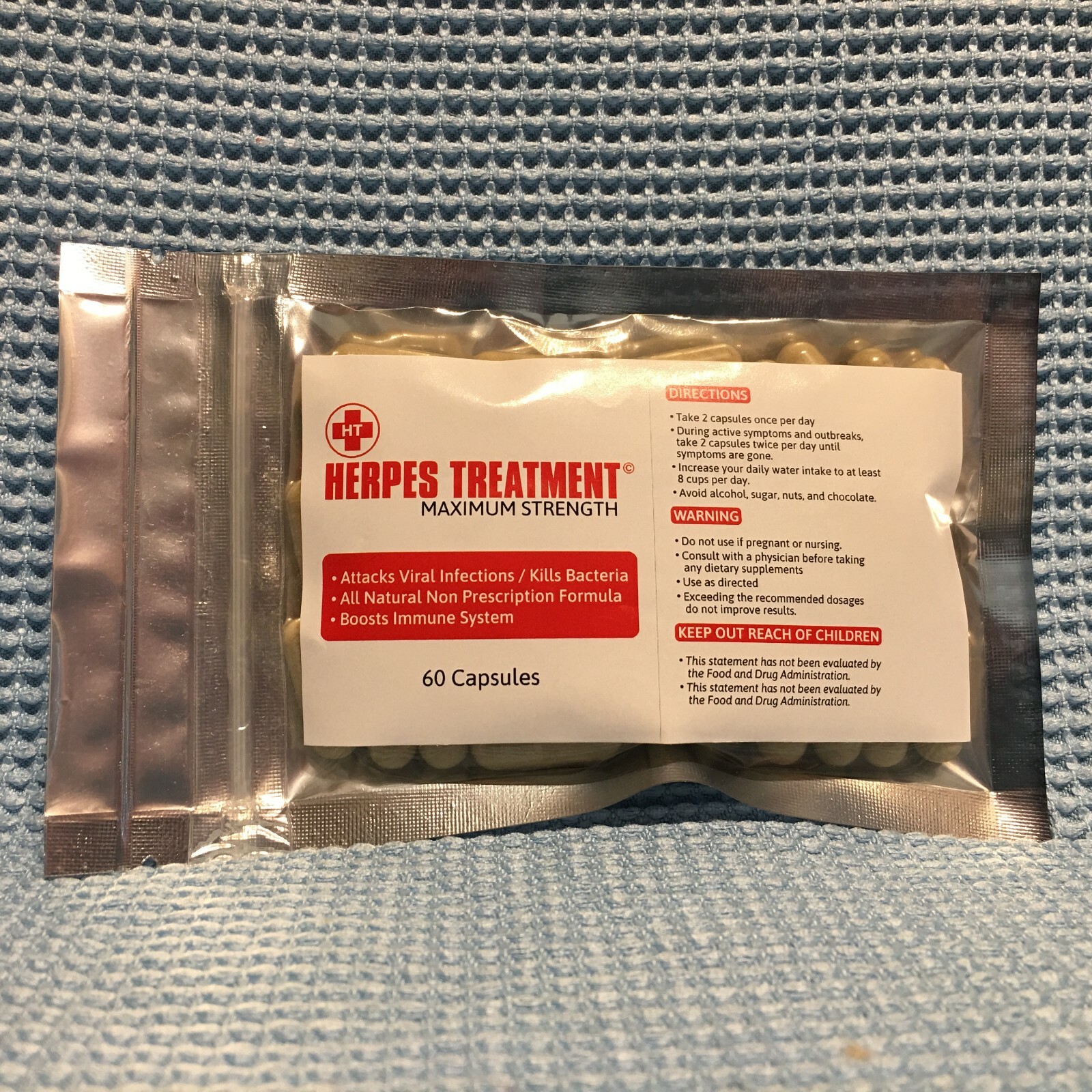 Tratamiento curar cura del HERPES-100% NATURAL-60 CÁPSULAS -Dr. Sebi