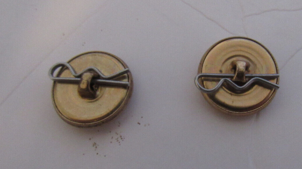 2, Brass Uniform Buttons; Unbranded