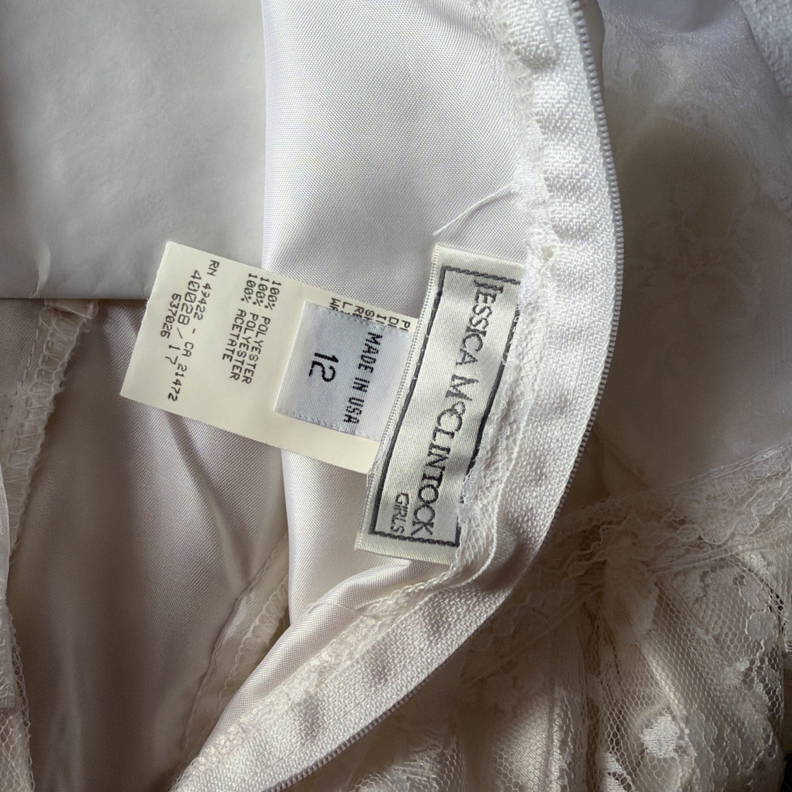 First Communion Dress Girls Size 12 Jessica McClintock