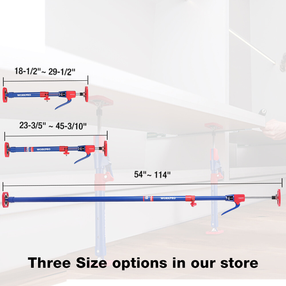 WORKPRO 2PK Cabinet Jack Support Pole Telescopic Quick Support Rod 18.5-29.5INCH