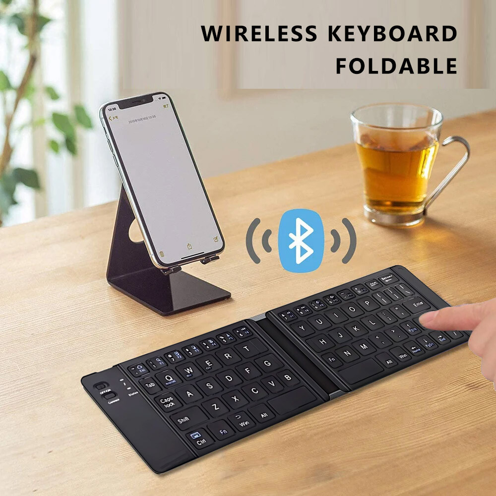Mini Foldable Wireless Bluetooth Keyboard for PC Laptop iPhone iPad iOS Tablet
