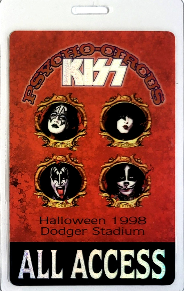 KISS -- LAMINATED BACKSTAGE PASS - ACE FREHLEY - FOIL - 1998 - SMASHING PUMPKINS