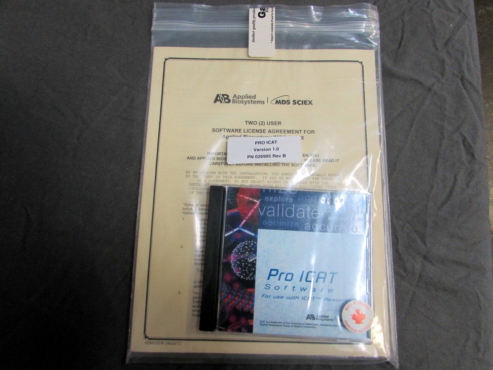 AB MDS Sciex QStar Mass Spectrometer Software