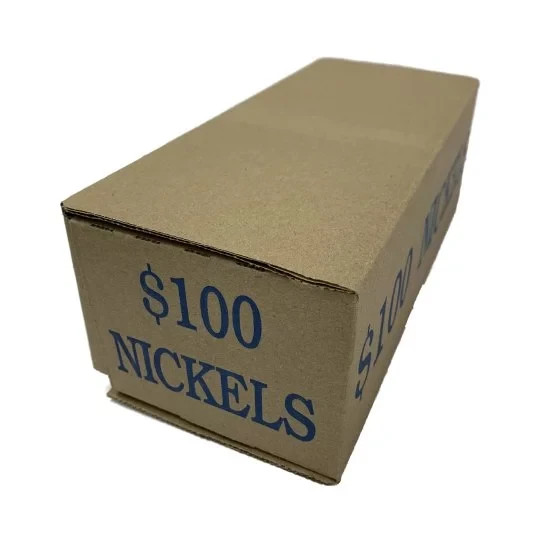 Nickel Blue Coin Roll Storage Box