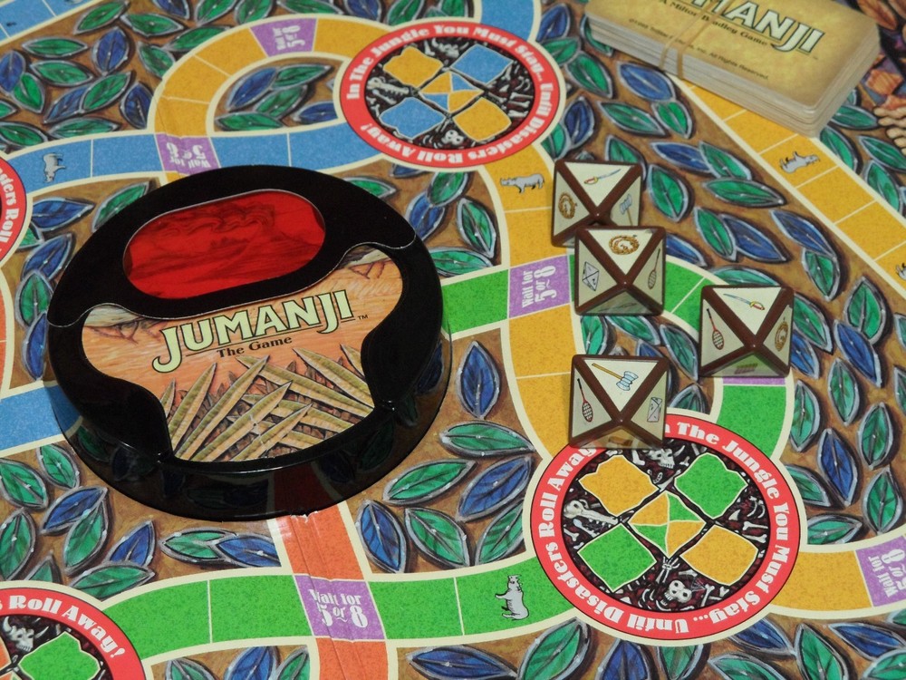 Jumanji 1995 Board Game 98% Complete Missing 1 Pawn