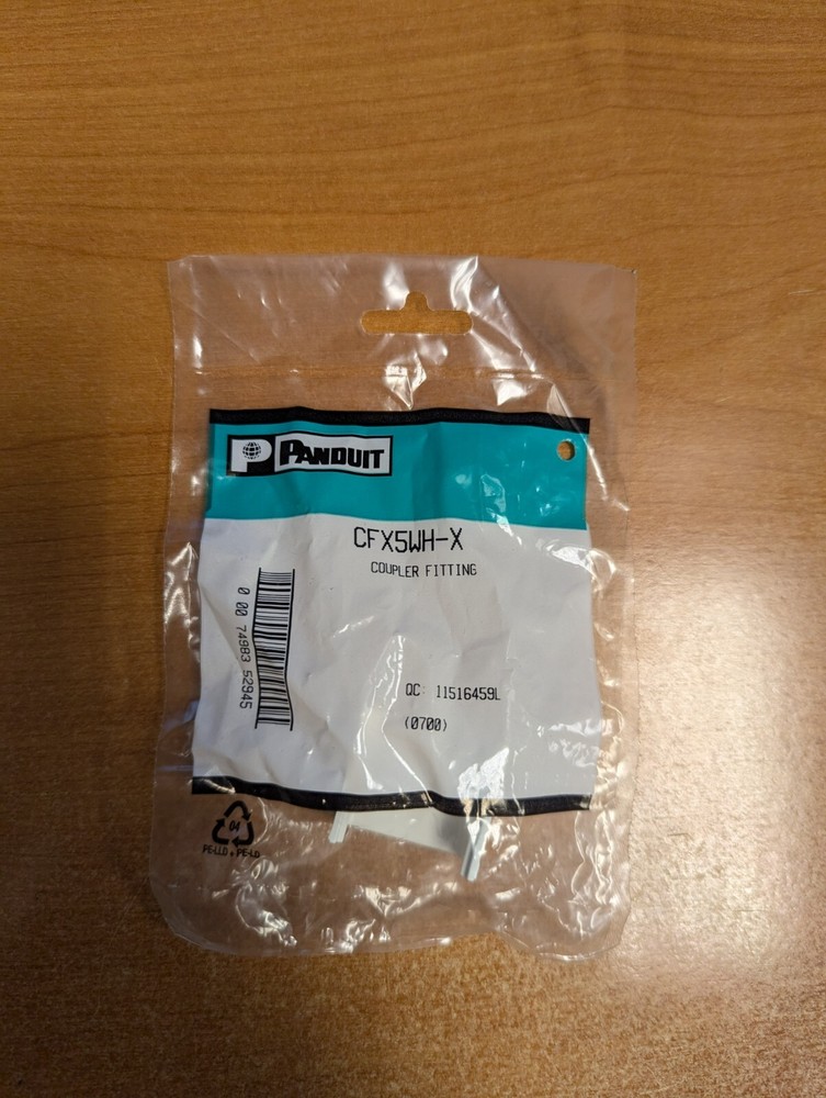 Panduit CFX5WH-X Coupler Fitting NEW