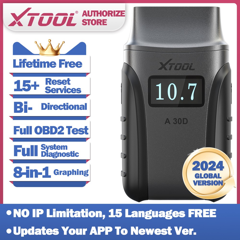 XTOOL A30D Full BiDirectional Scan Tool Car OBD2 Scanner Auto Diagnostic Reader