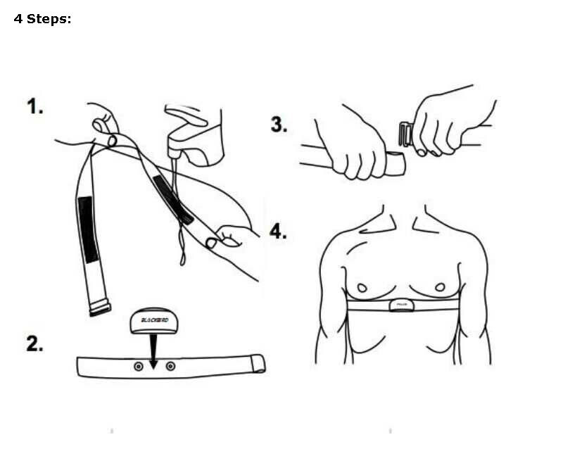 Replacement Soft Strap/Chest belt for Garmin Heart Rate Monitor HRM2-SS HRM3-SS