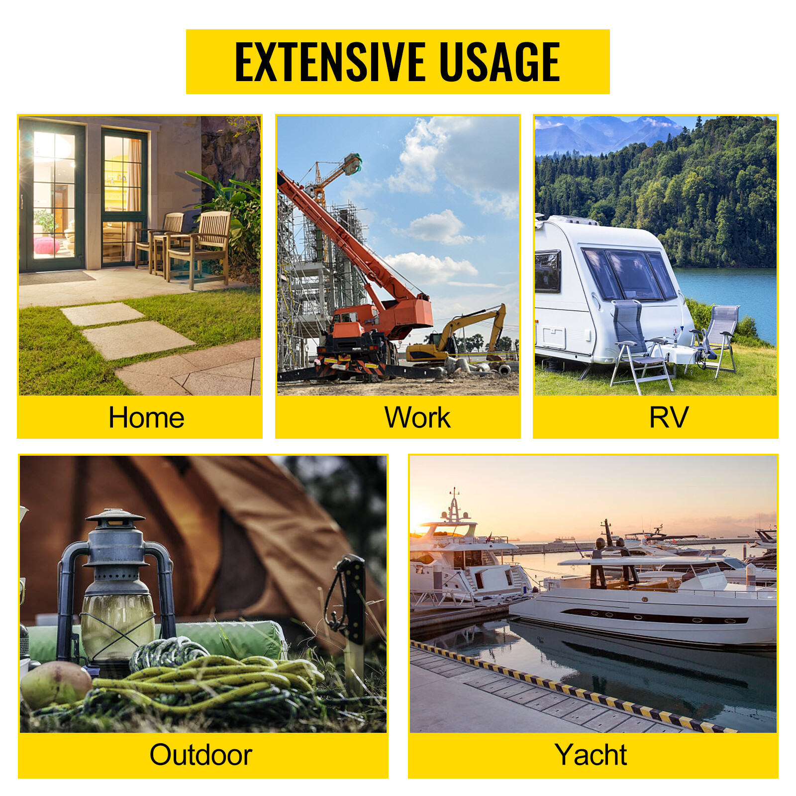 VEVOR 50ft 220 Volt 50 Amp 10/3 Welder Extension Cord for Welding Machine W/ UL