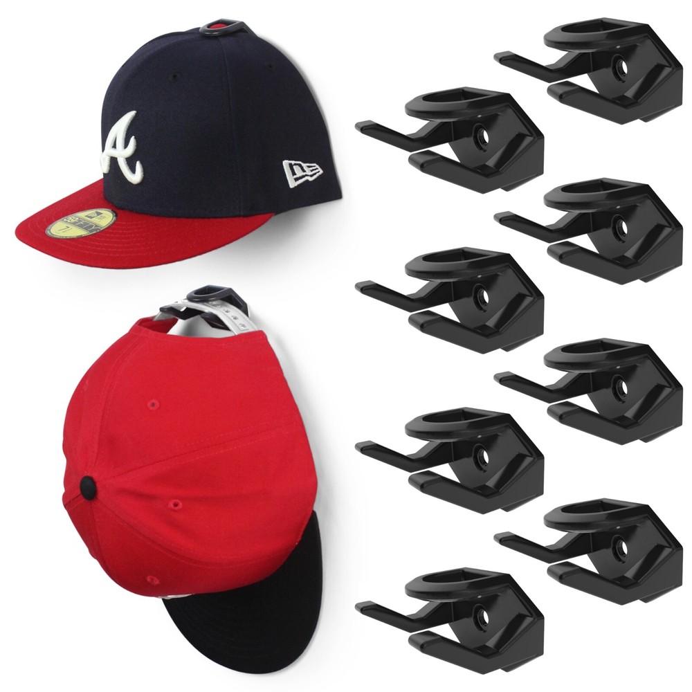 Modern JP Adhesive Hat Hooks for Wall - Minimalist Hat Rack, Dual Hanging Method