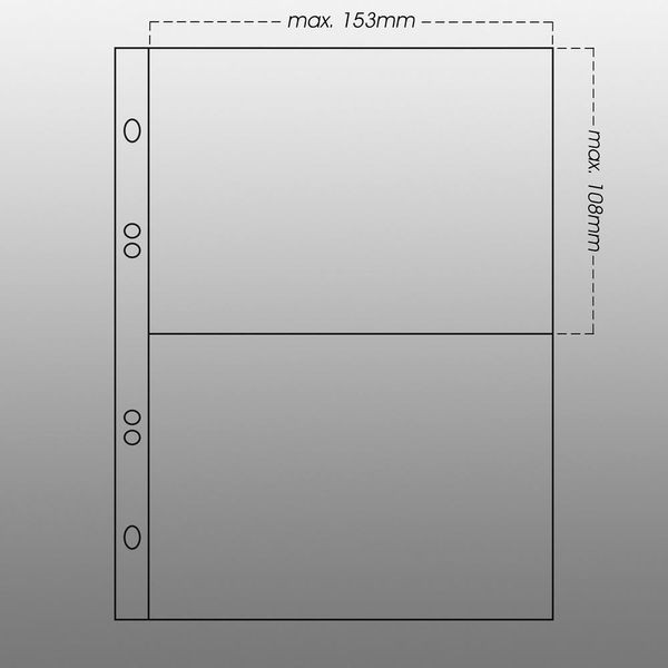 5 Prophila banknote sheets, 2 pockets black