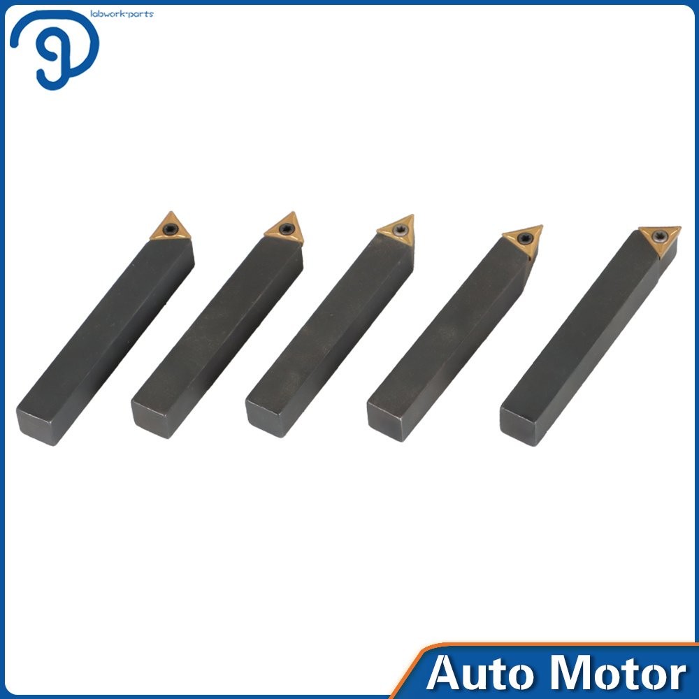 5 PACK New 3/8" Carbide Indexable Turning Tool Bit With Carbide Inserts
