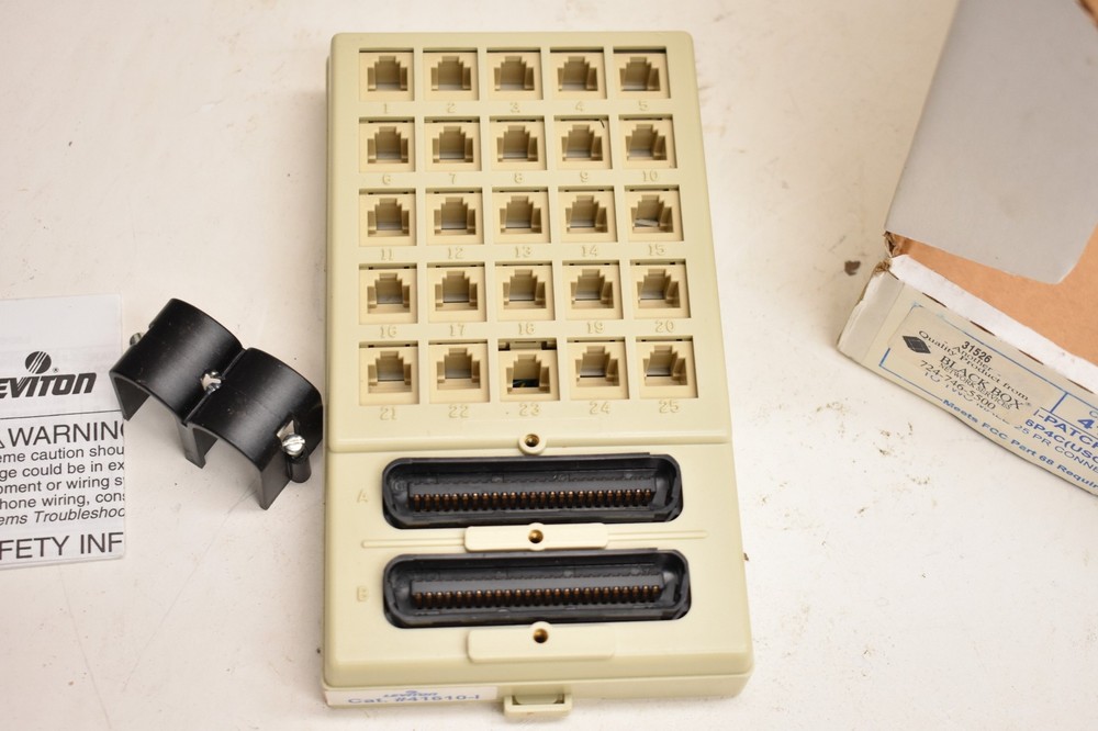 Leviton 41610-I Mini Mount Patch Panel 25 PR Connectors NIB