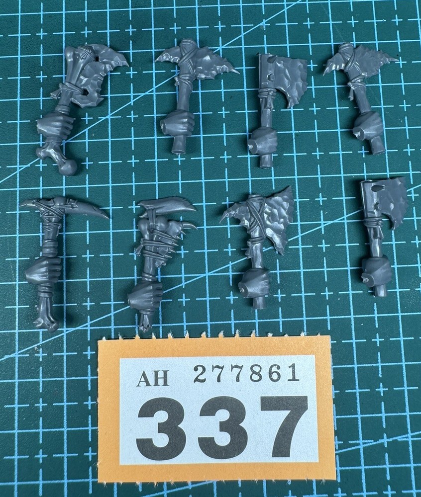 8 Savage Orc Weapon Hand Bundle Axe Bone Orruk Warhammer Old World Bits OOP Ork