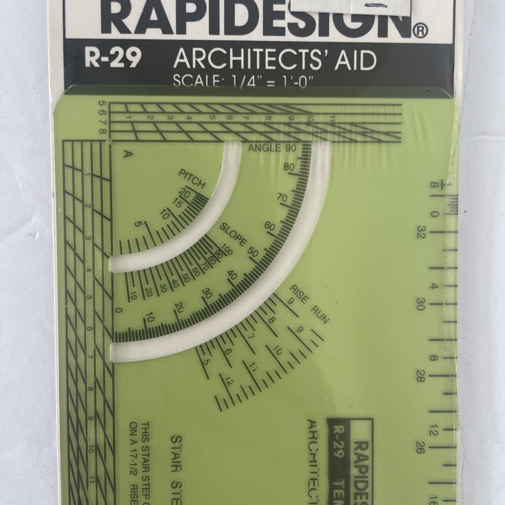 Berol RapiDesign R-29 Architects Aid Template 1/4"