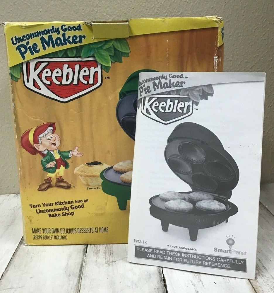 Green Keebler Uncommonly Good Mini Personal Pie Maker Open Box & Instructions