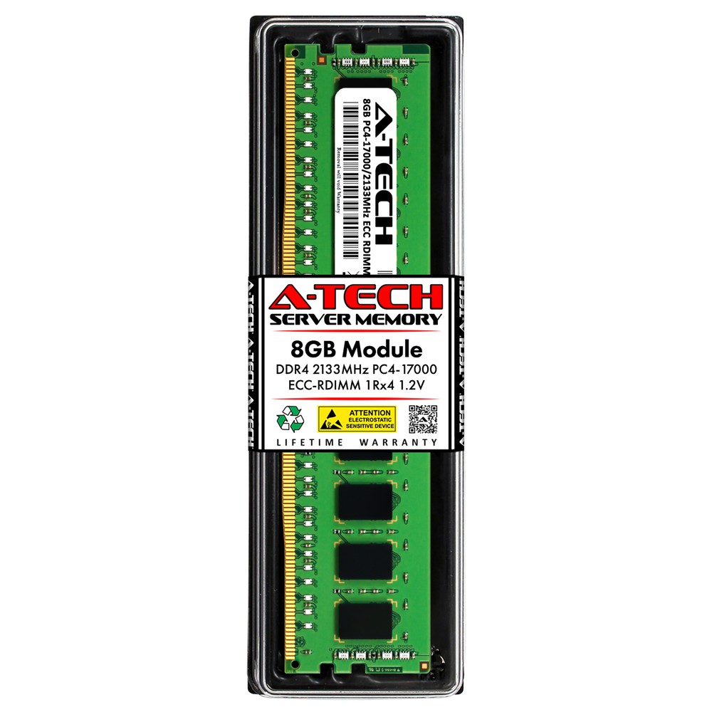 8GB 1Rx4 PC4-17000 ECC REG RDIMM (DELL 370-ABWO Equivalent) Server Memory RAM