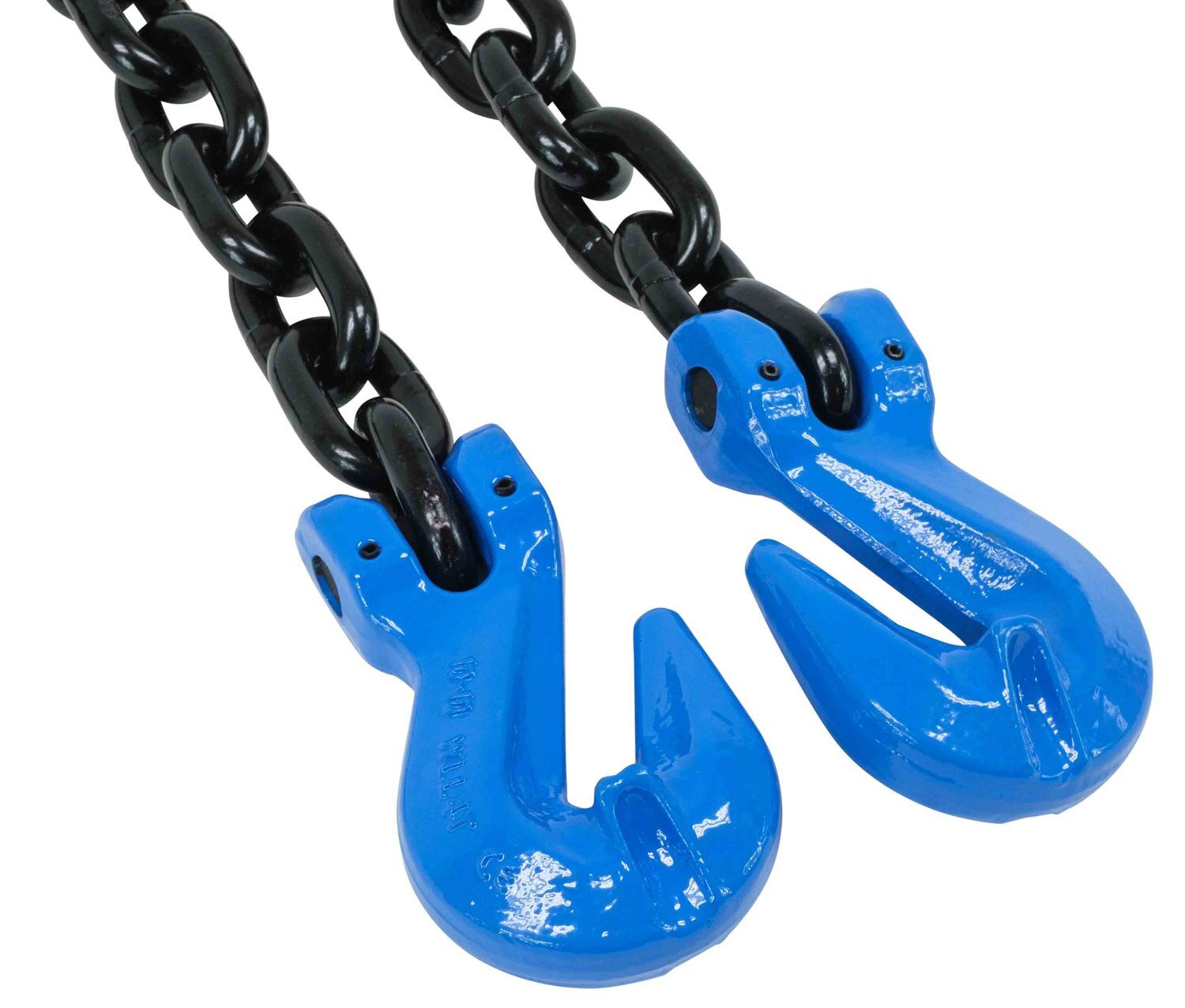 3/8" x 16' G100 High Grade Transportation Chain w/ Grab Hooks, 8800 lbs WLL