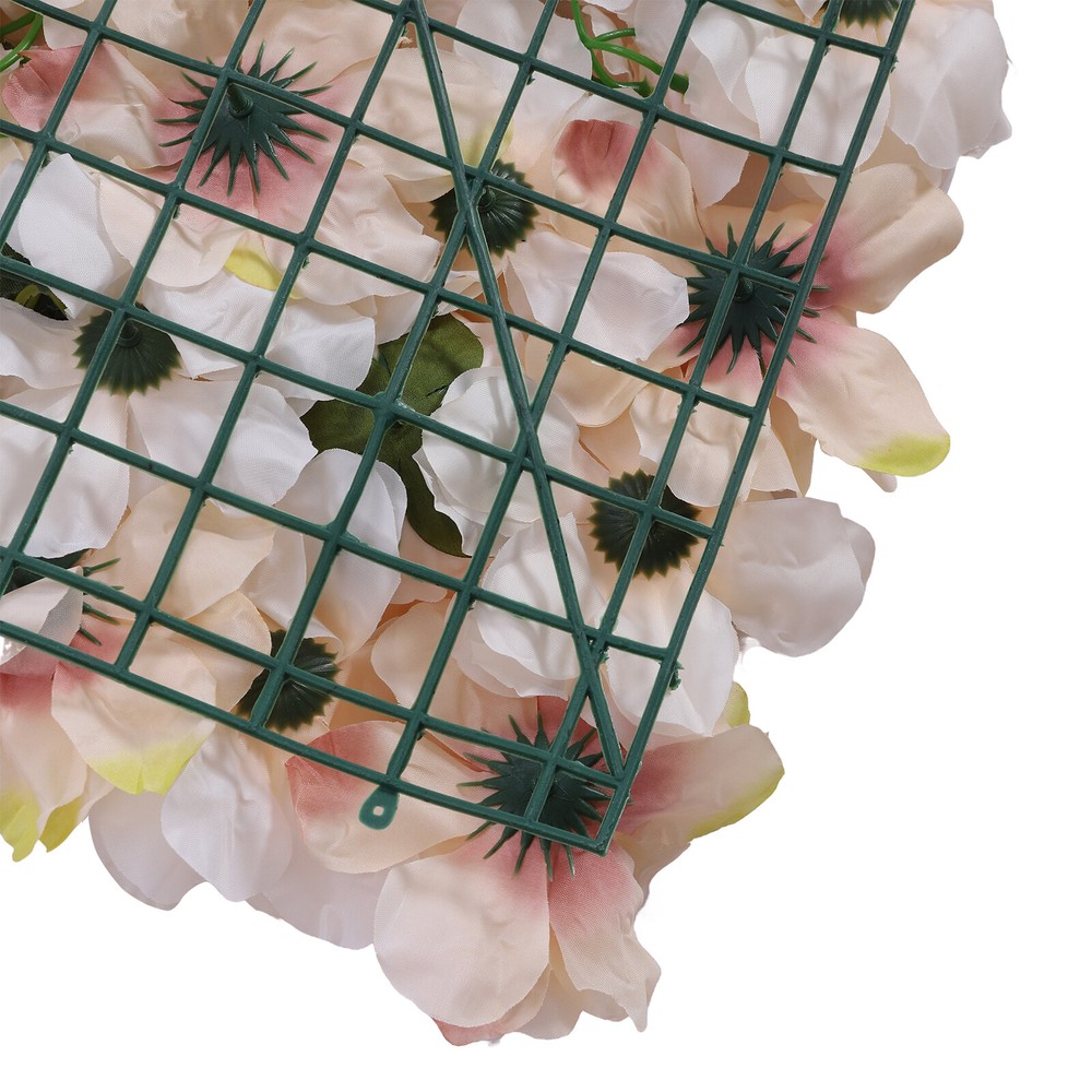 6 Pcs Panel Floral Backdrop Artificial Flower Wall Backdrop Silk Flower Wall