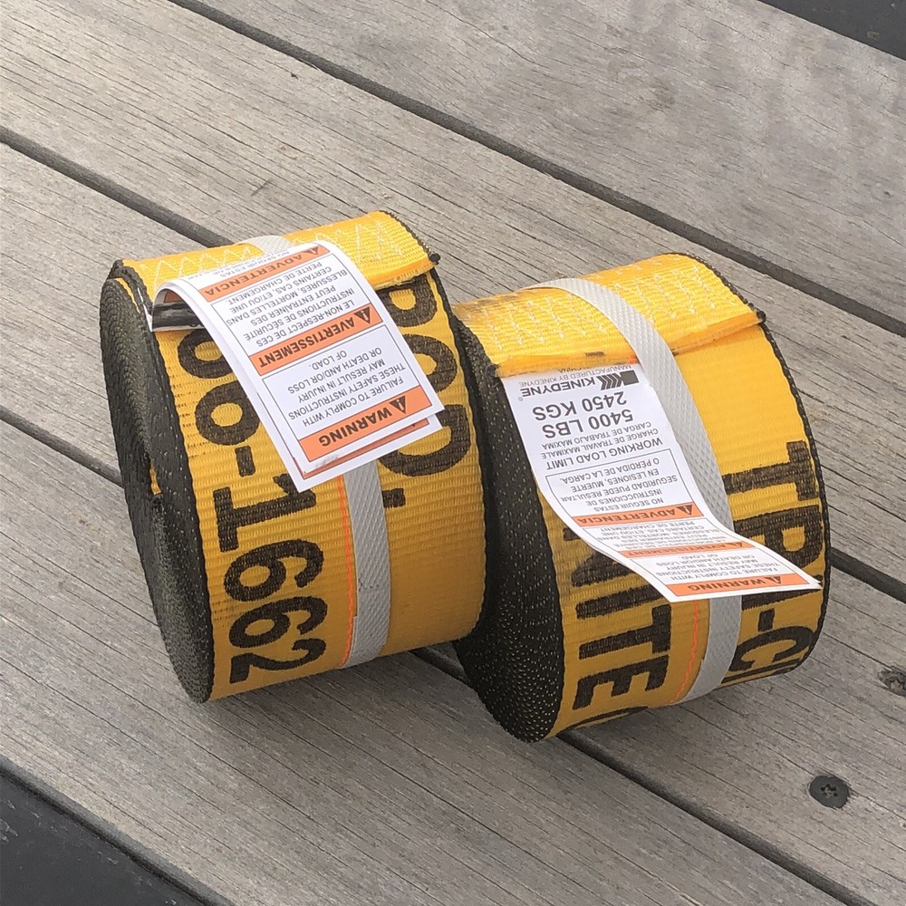 (2 Pack) Kinedyne Winch Strap With Flat Hook 4” X 30Ft