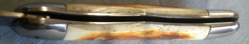Damascus Folder Bone Handle Knife