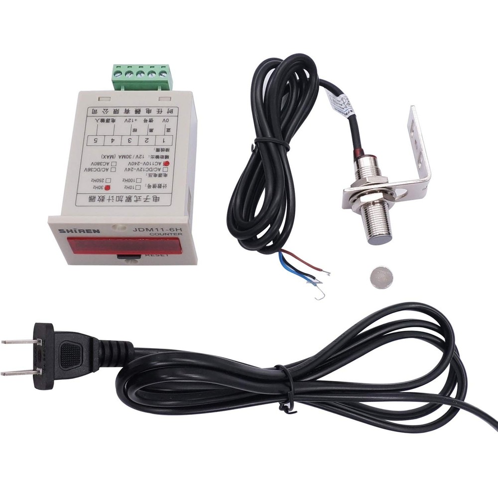 Compact LED Display Counter with Hall Sensor - Memory Retention Feature Included