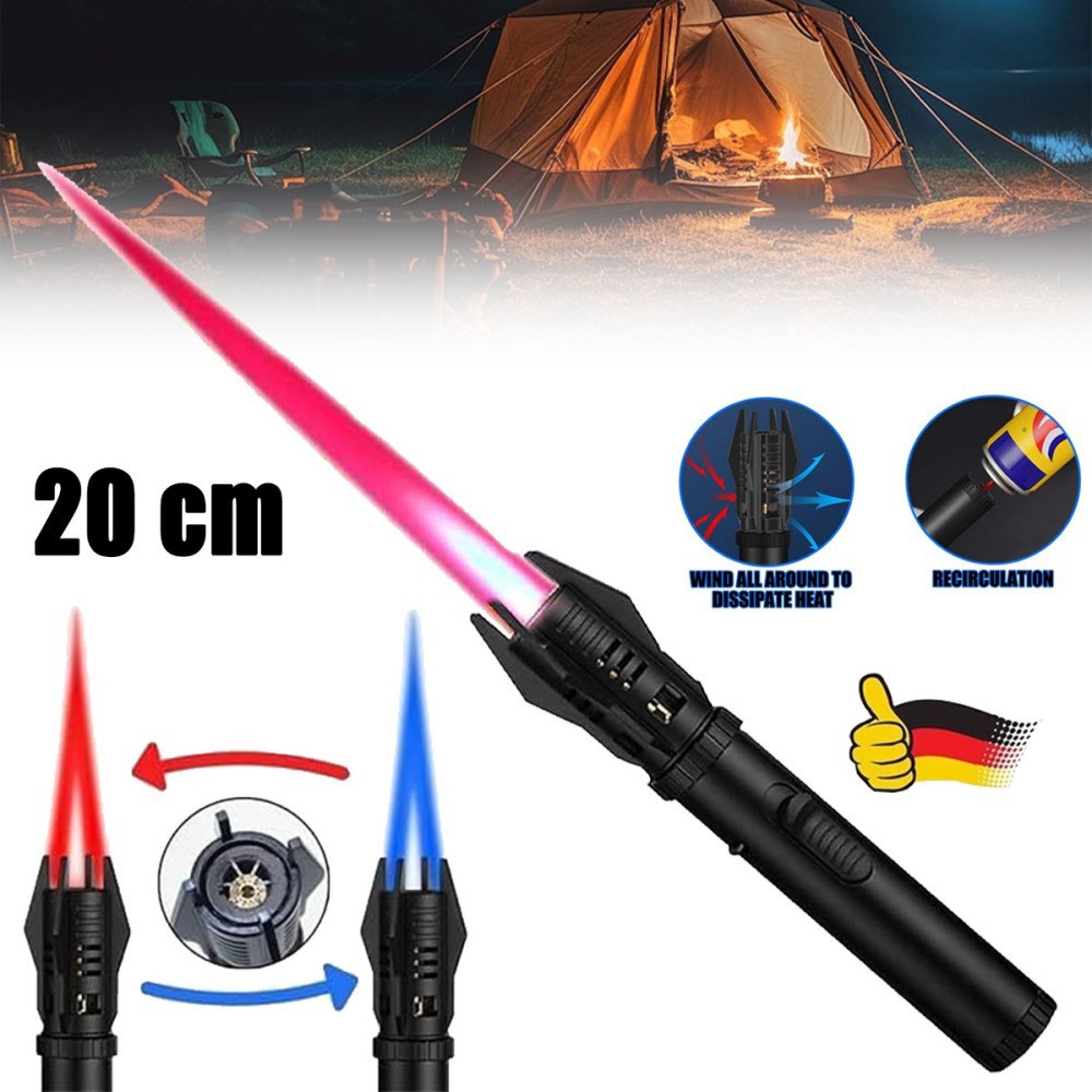 1PCS Jet Flame Lighter Refillable Storm Lighter Windproof Long Stick Lighter