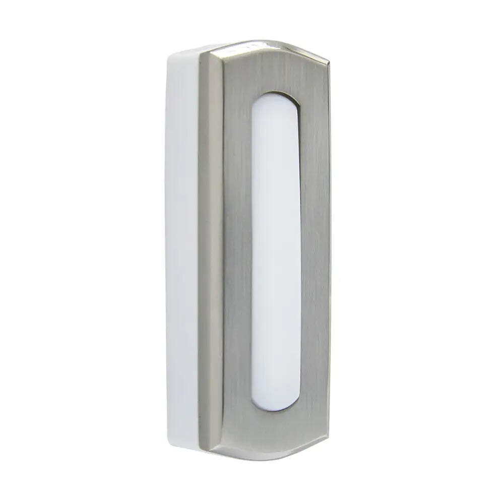 Modern Rectangular LED Night Light with Brushed Metal Faceplate
