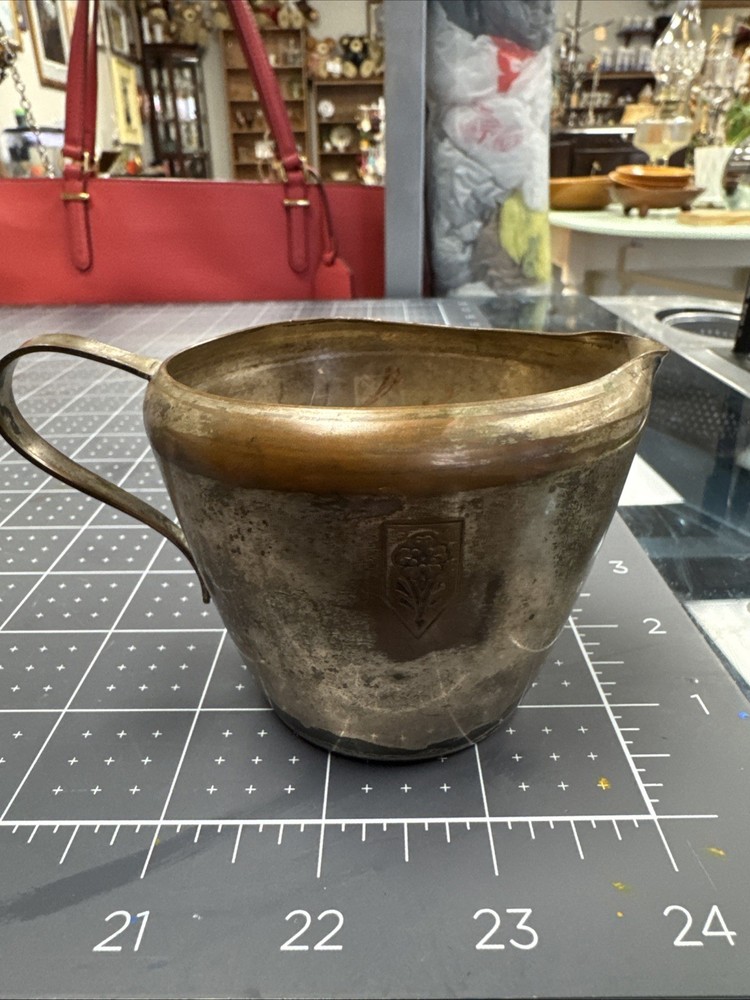 WMA Rogers Silverplate Flower Creamer Pitcher