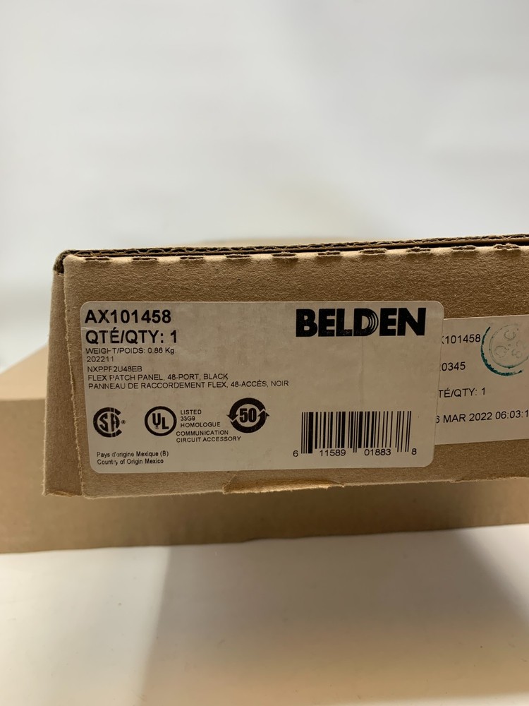 BELDEN AX101458 FLEX Modular Ethernet Patch Panel (BRAND NEW)
