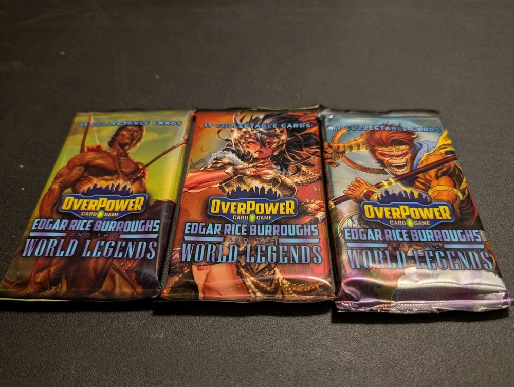 OVERPOWER WORLD LEGENDS EDGAR RICE BURROUGHS 3 Booster Pack Bundle