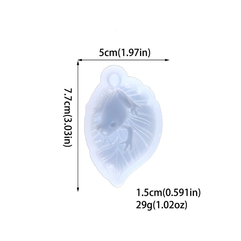 Keychain Casting Mold Leaf Frog Shape Keyring Silicone for Enthusiasts